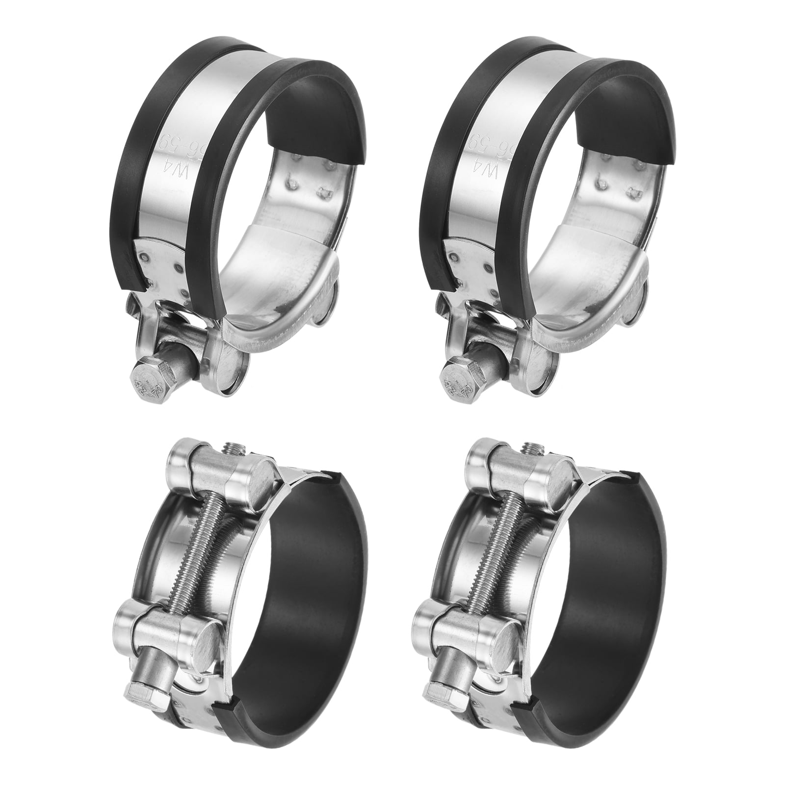 Uxcell 4 Pack 59mm Stainless Steel Exhaust Pipe Springs - Universal Swivel Muffler Springs For Motorcycles