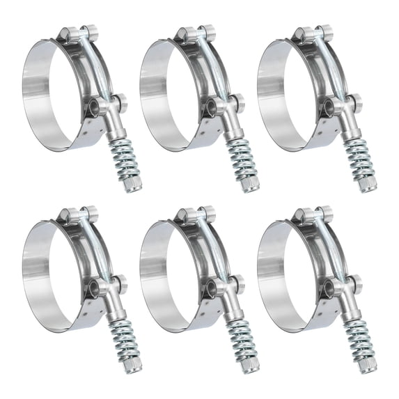 Uxcell T-Bolt Hose Clamp 6Pack 58-65mm Spring Loaded Intake Intercooler Hose Clamps