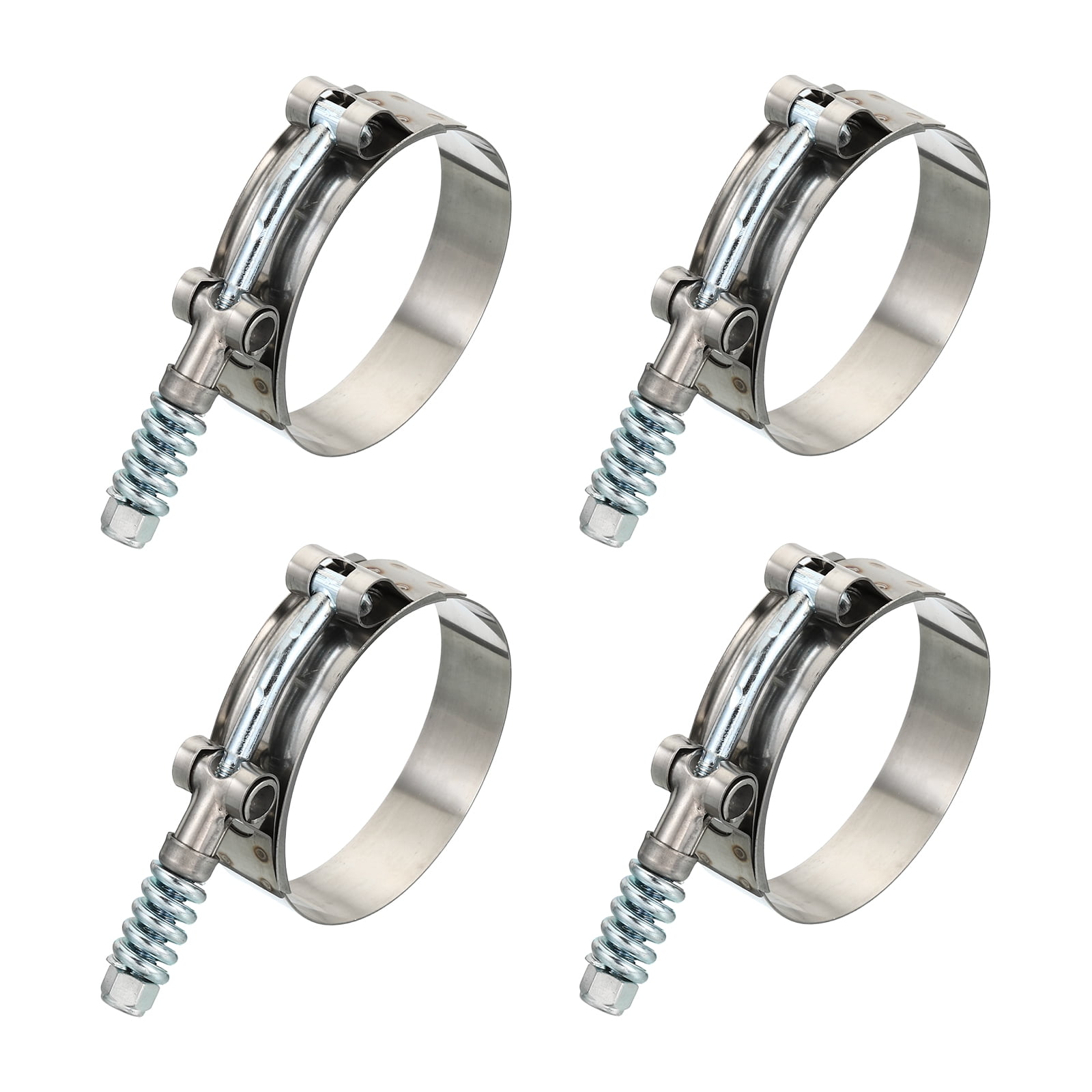 Uxcell TBolt Hose Clamps with Spring, 4 Pack 304 Stainless Steel