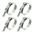 thumbnail image 1 of Uxcell T-Bolt Hose Clamps with Spring, 4 Pack 304 Stainless Steel Adjustable Worm Hose Clamp for 3" Hose ID, 1 of 6