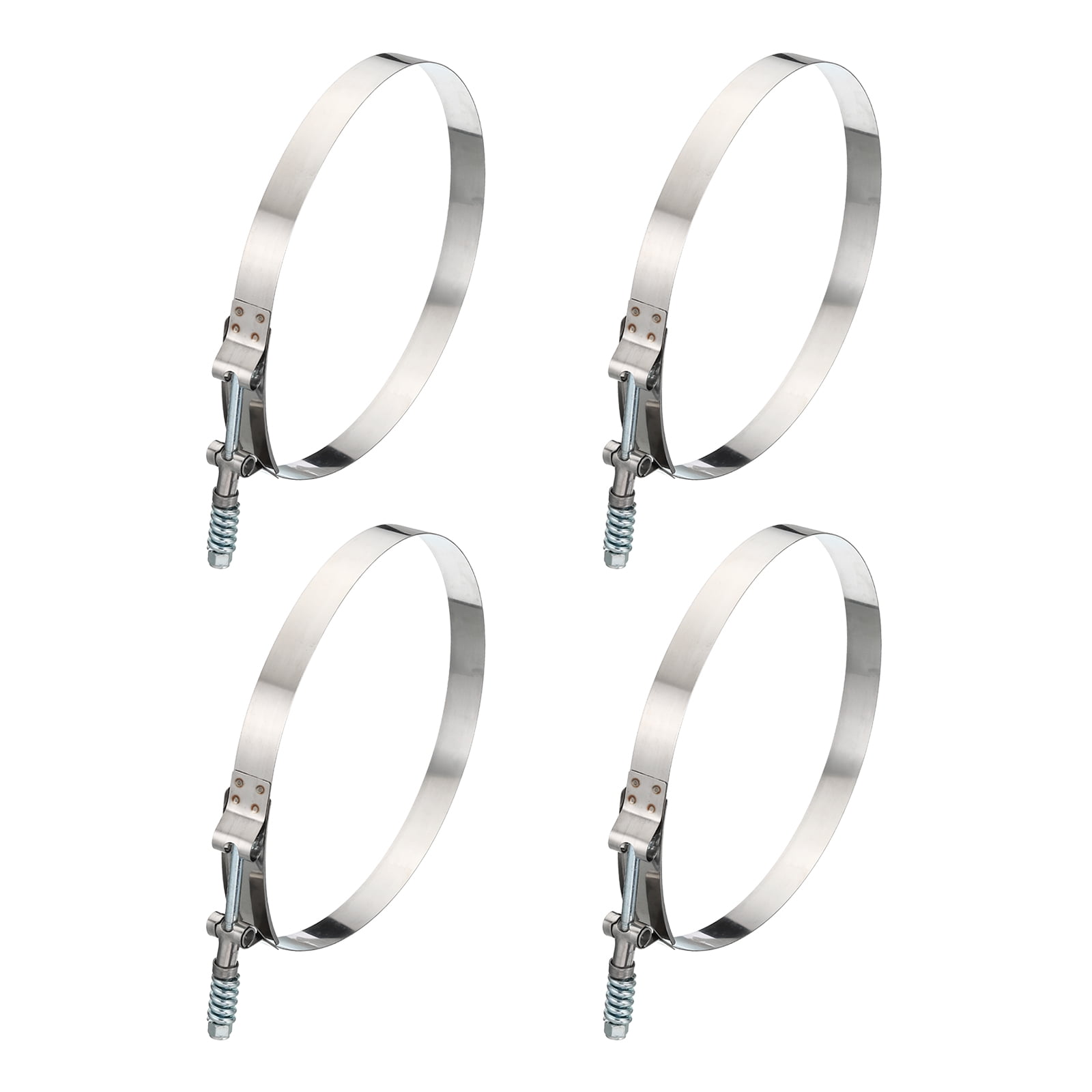 Uxcell TBolt Hose Clamps with Spring, 4 Pack 304 Stainless Steel