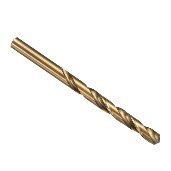 Uxcell T Drill Bit, Micro Number Small Bits 4341 High-Speed Steel 135 Gold Finish for Soft Thin Metal Steel Wood Acrylic - 6 Pack