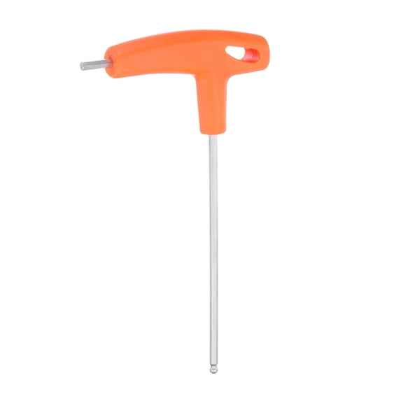 Uxcell T-Handle Ball End Hex Key Wrench 4mm Metric CR-V T-Key Inner Hexagon Wrenches Spanner Repair Tool, Orange