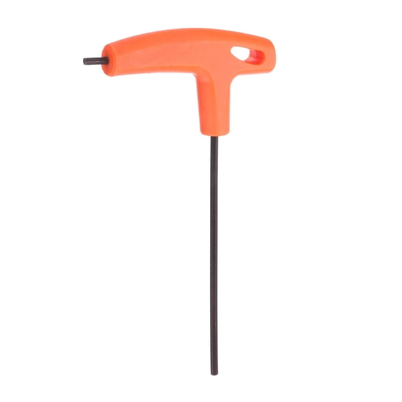 Uxcell T-Handle Hex Key Wrench 3mm Metric S2 Steel T-Key Inner Hexagon Wrenches Spanner Repair Tool, Orange