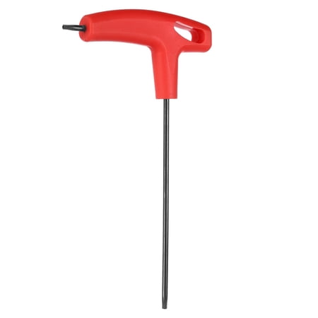Uxcell T-Handle Torx Key Wrench T10 Carbon Steel Dual End T-Key Wrench Torx Screwdriver Hex Keys Tool for Automotive Household Maintenance, Red