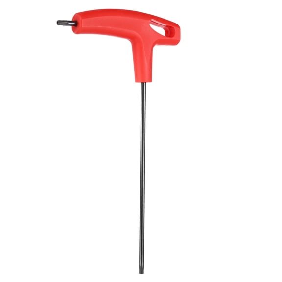 Uxcell T-Handle Torx Key Wrench T15 Carbon Steel Dual End T-Key Wrench Torx Screwdriver Hex Keys Tool for Automotive Household Maintenance, Red