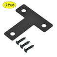 thumbnail image 1 of Uxcell T Shape Bracket, 40x40mm Iron Spray Paint with Screws Black 12Pack, 1 of 6
