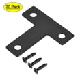 thumbnail image 1 of Uxcell T Shape Bracket, 40x40mm Iron Spray Paint with Screws Black 20Pack, 1 of 6