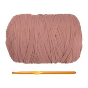 Uxcell T-Shirt Yarn for Crocheting with Hook, 800g/228 Yards YarnDark Pink