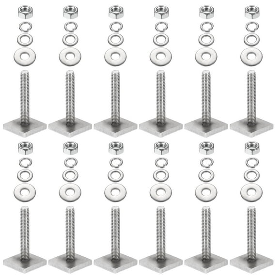 Uxcell T Slot Bolts M6 x 35mm Square Head T Bolts for Roof Rack 12 Set