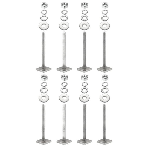 Uxcell T Slot Bolts M6 x 65mm Square Head T Bolts for Roof Rack 8 Set