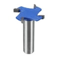thumbnail image 1 of Uxcell T Slot Cutter Rabbet Router Bit 1/2" Shank 1-3/8" x 5/32" 4 Wing Carbide Slotting Cutter, 1 of 6
