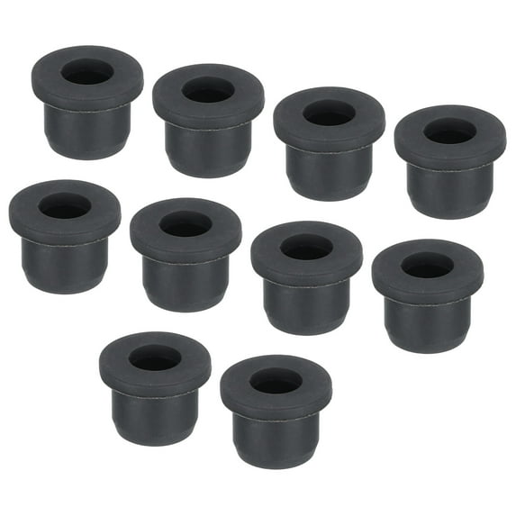 Uxcell T Type Rubber Grommet Mount Dia 13mm ID 8mm Seal Protection Flexible Hole Plugs Cable Pipe Black, 12Pcs