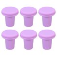 thumbnail image 1 of Uxcell T-shaped Reusable Silicone Wine Bottle Stoppers Caps Light Purple 6 Pack, 1 of 5