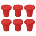 thumbnail image 1 of Uxcell T-shaped Reusable Silicone Wine Bottle Stoppers Caps Red 6 Pack, 1 of 5