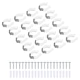 thumbnail image 1 of Uxcell T10 U Clips Holder Bracket for LED Light Bulb Mounting Bracket Fluorescent Tube Holder Screw Clamps White 20 Pack, 1 of 5