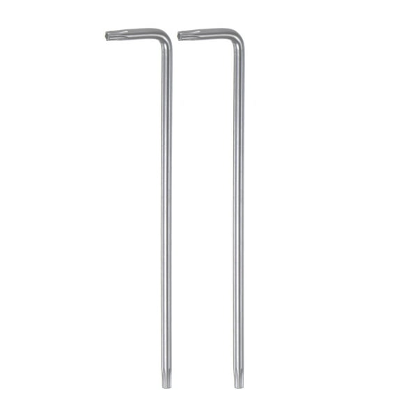Uxcell T15 Tamper Proof Torx Wrench L Shape 3.98" Long Arm High Carbon Steel Hand Tool, 2 Pack