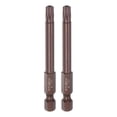 thumbnail image 1 of Uxcell T27 Magnetic Security Torx Screwdriver Bit 1/4" Hex Shank 3" Length, Red 2 Pack, 1 of 5
