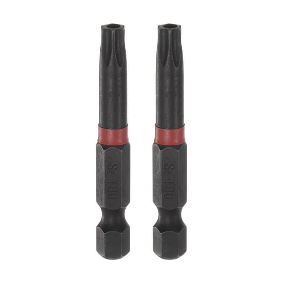 Uxcell T30 Magnetic Security Impact Torx Screwdriver Bit 1/4" Hex Shank 2" Length, 2 Pack