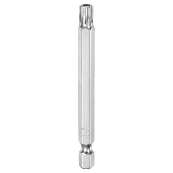 Uxcell T35 Security Torx Bit 1/4" Hex Shank 3" S2 Steel Magnetic Tamper Resistant Star Bits Torx Head with Hole