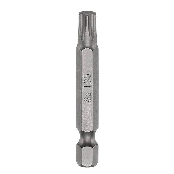 Uxcell T35 Torx Screwdriver Bit 1/4" Hex Shank 50mm/2" Length Magnetic Star 6 Point Head S2 Steel Screw Driver Bit for Electric Manual Screwdrivers Repair