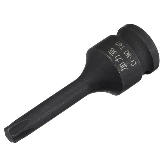 Uxcell T40 Impact Torx Bit Socket, 3/8" Square Drive 60mm Length CR-MO Metric Sizes