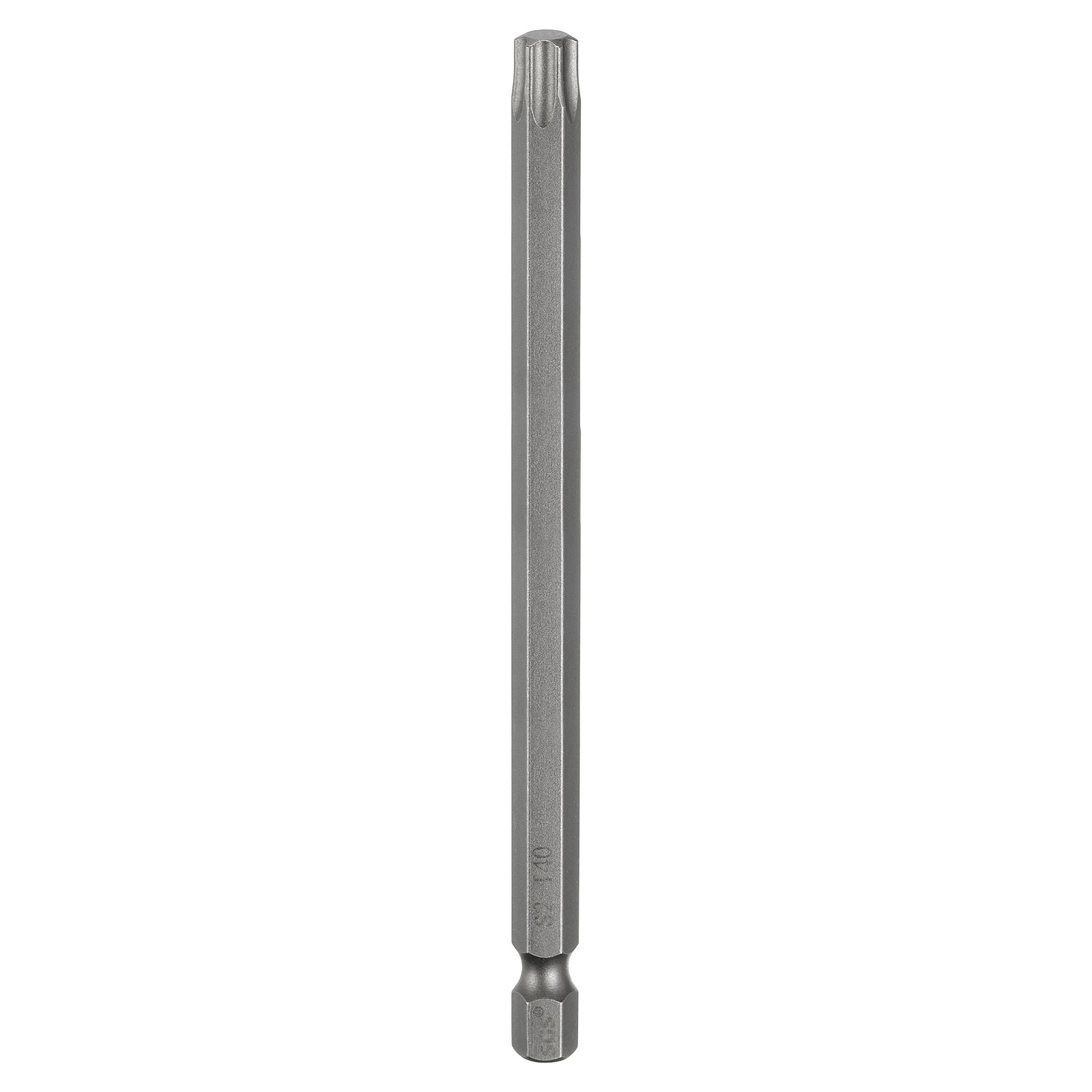 Uxcell T40 Torx Head Screwdriver Bit 1/4" Hex Shank 4.3" (110mm) Long Magnetic No Hole Tip 6 Point Star Screw Driver
