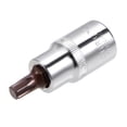 thumbnail image 1 of Uxcell T45 2.17'' Length 1/2-Inch Drive Torx Bit Sockets S2 Steel Silver Tone 1pcs, 1 of 4