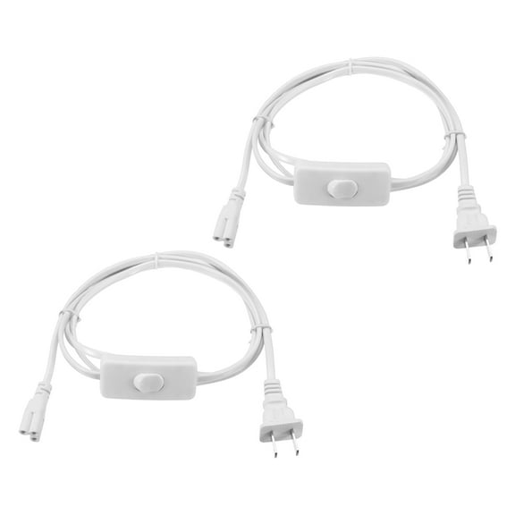 Uxcell T5 T8 LED Tube Light Power Cord 2 Pcs 5FT Extension Cable Wire with Switch for 3 Pin LED Integrated Tube Light
