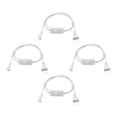 thumbnail image 1 of Uxcell T5 T8 LED Tube Light Power Cord 4 Pcs 5FT Extension Cable Wire with Switch for 3 Pin LED Integrated Tube Light, 1 of 5