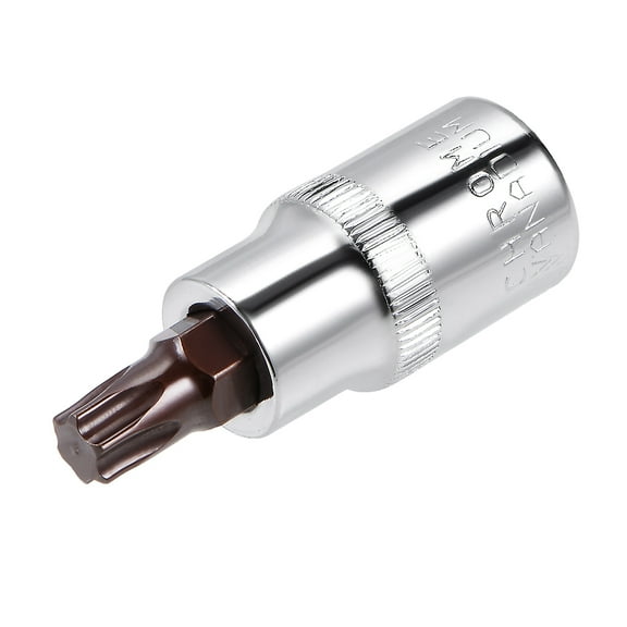 Uxcell T50 2.17'' Length 1/2-Inch Drive Torx Bit Sockets S2 Steel Silver Tone 1pcs