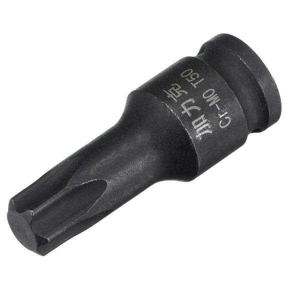 Uxcell T50 Impact Torx Bit Socket, 1/4" Square Drive 35mm Length CR-MO Metric Sizes