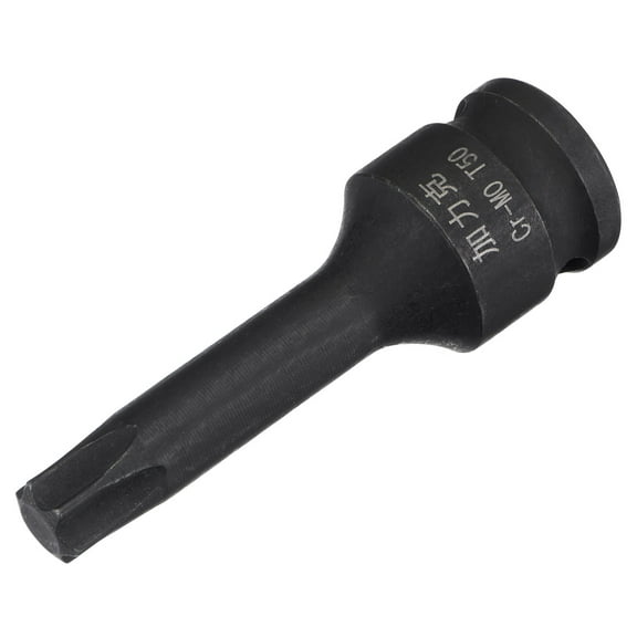 Uxcell T50 Impact Torx Bit Socket, 3/8" Square Drive 60mm Length CR-MO Metric Sizes