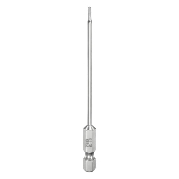 Uxcell T6 Security Torx Bit 1/4" Hex Shank 4" S2 Steel Magnetic Tamper Resistant Star Bits Torx Head with Hole