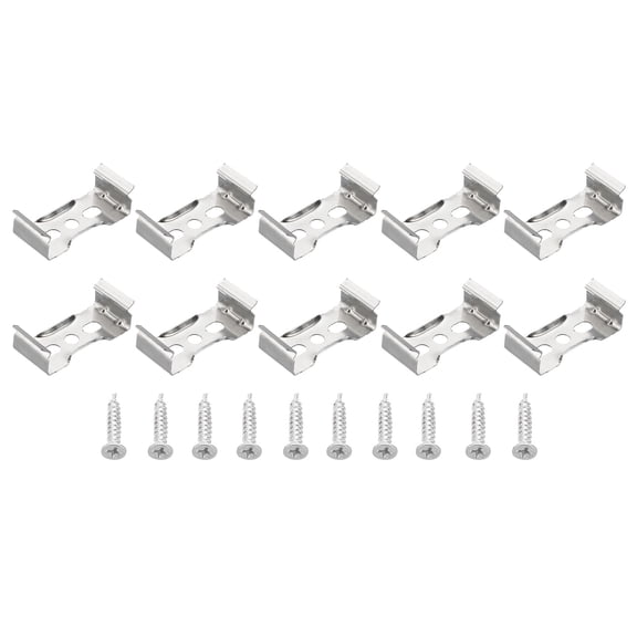 Uxcell T8 LED Light Brackets Fluorescent Tube Mounting Clip Holder Hanger Clamps Light Fixture Screws 20 Pack