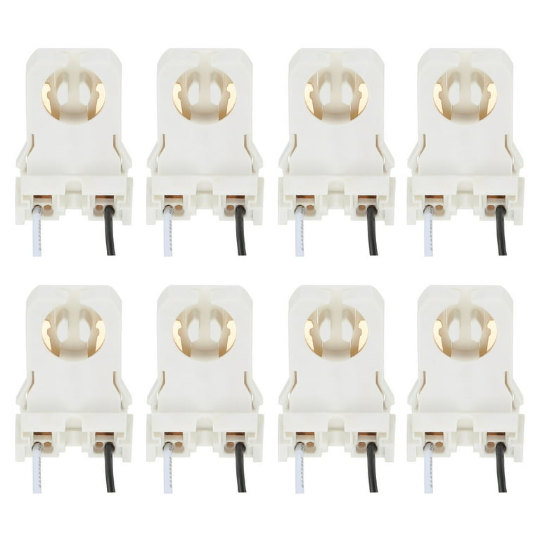 Uxcell T8 Lamp Holder, 8pcs Non-shunted Tombstone Light Socket G13