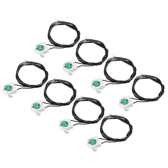 Uxcell T8 Lamp Holder Socket Non-Shunted Light Holder with Wire 30x27x16mm for LED Fluorescent Tube 8Pcs