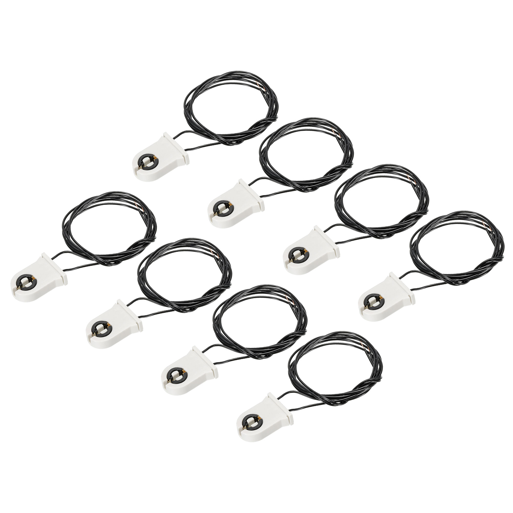 Uxcell T8 Lamp Holder Socket NonShunted Light Holder with Wire White
