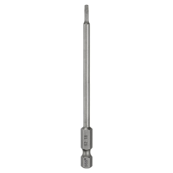 Uxcell T8 Torx Head Screwdriver Bit 1/4" Hex Shank 4" (100mm) Long Magnetic No Hole Tip 6 Point Star Screw Driver