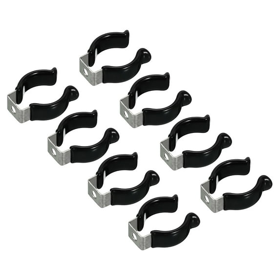 Uxcell T8 U Clips Holder Bracket for LED Light Bulb Mounting Bracket Fluorescent Tube Holder Clamps Black 8 Pack