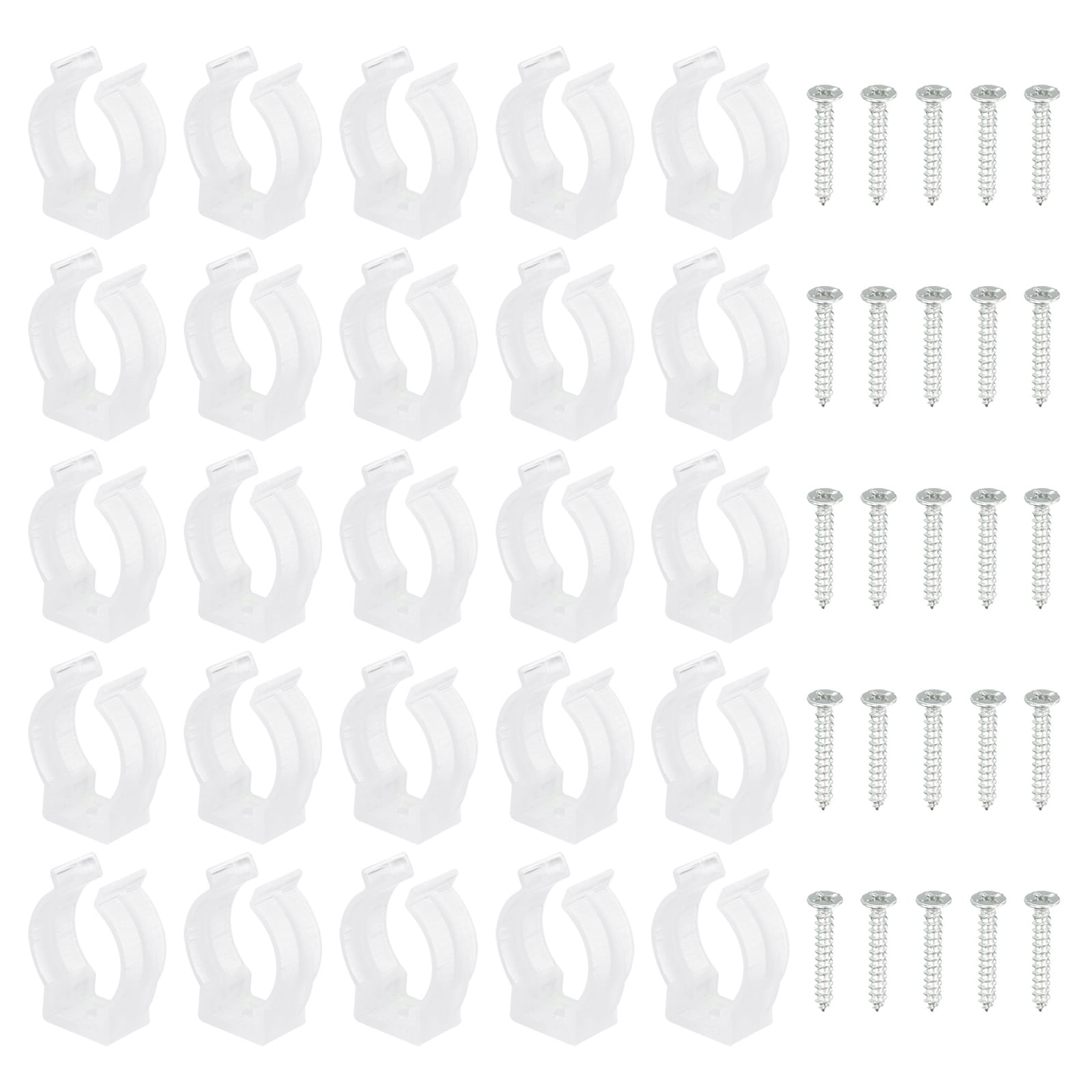 Uxcell T8 U Clips Holder LED Light Bulb Mounting Bracket Plastic