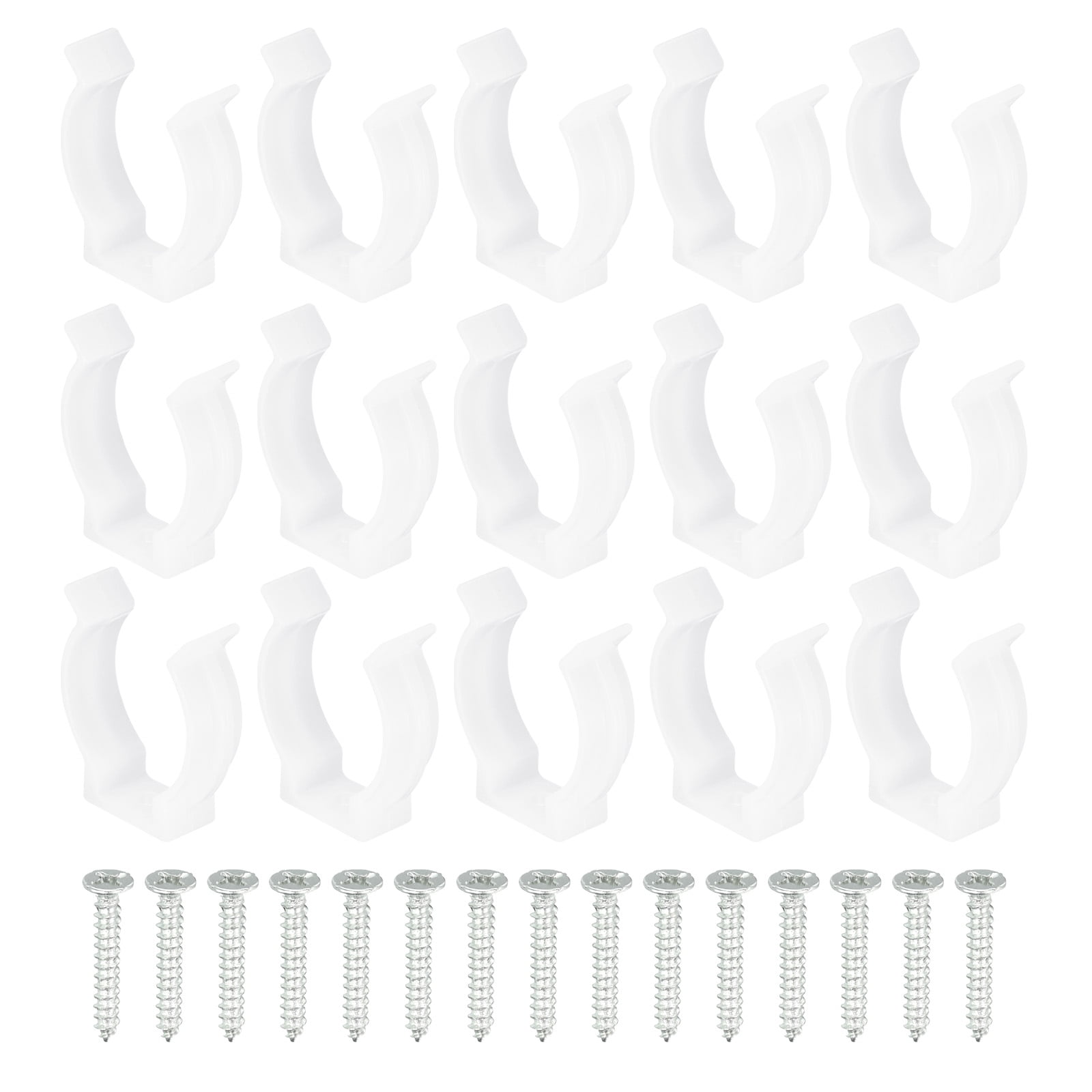 Uxcell T8 U Clips Holder LED Light Bulb Mounting Bracket Plastic