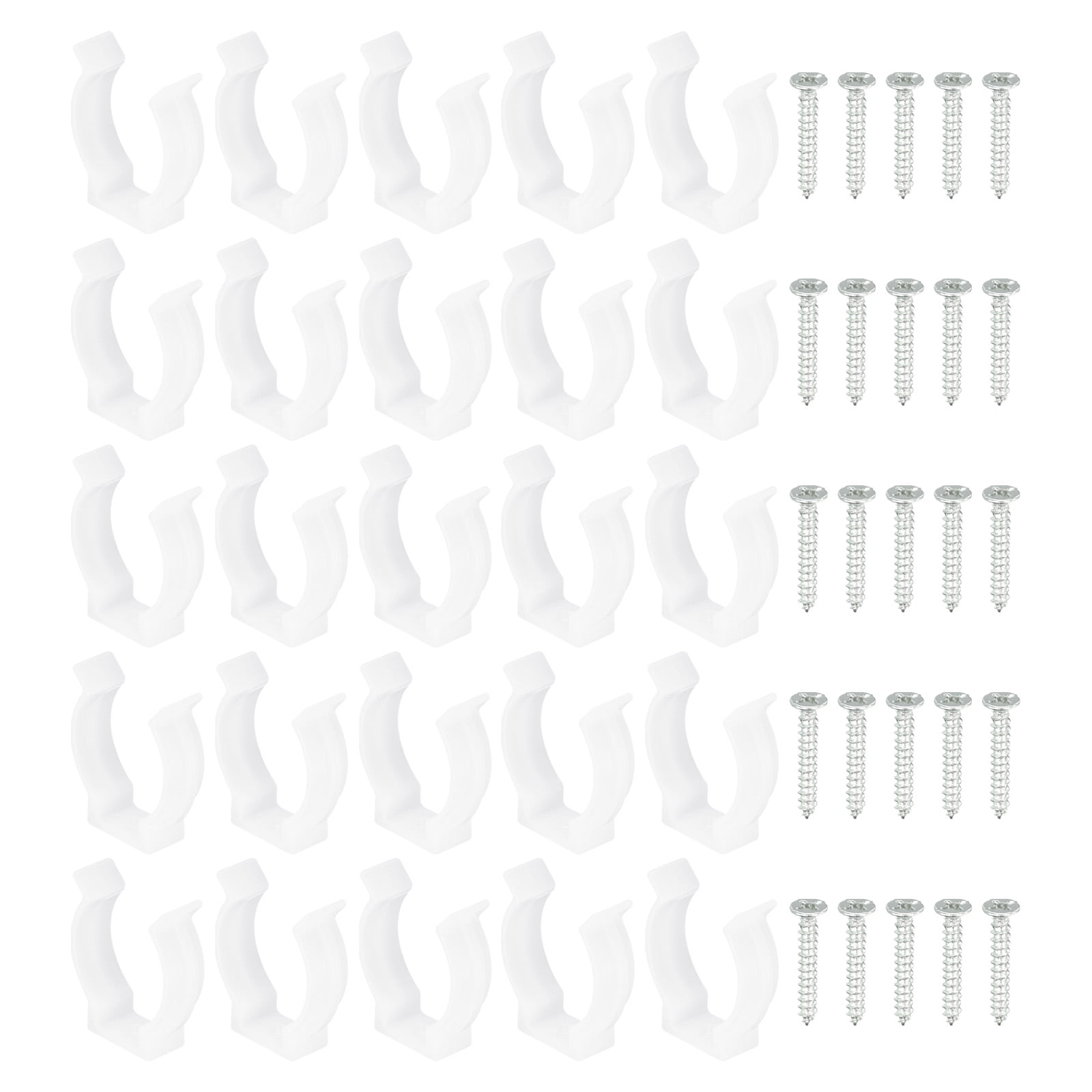 Uxcell T8 U Clips Holder LED Light Bulb Mounting Bracket Plastic