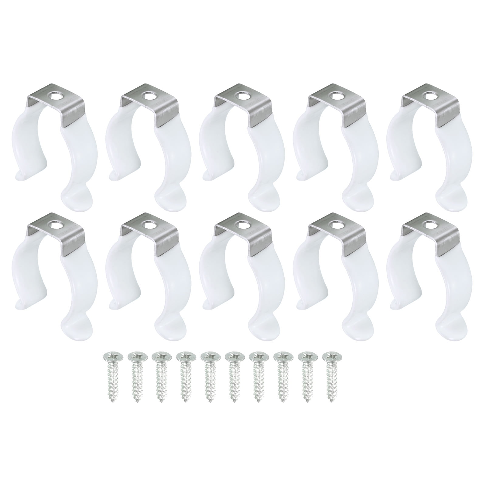 10pcs T8 U Clips Stainless Steel Plastic Coating Holder Bracket for Fluorescent 10pcs T8 U Clips Stainless Steel Plastic Coating Holder Bracket for Fluorescent