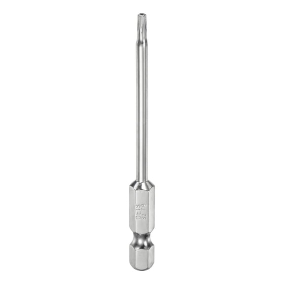 Uxcell T9 Security Torx Bit 1/4" Hex Shank 3" S2 Steel Magnetic Tamper Resistant Star Bits Torx Head with Hole