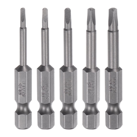 Uxcell TA1.8-TA3.0 Magnetic Triangle Screwdriver Bit 1/4" Hex Shank 2" Length Screw Driver, 5 Pack
