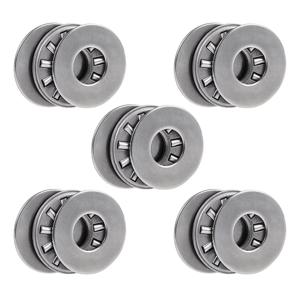 Uxcell TC512+2TRA Needle Roller Thrust Bearings with Washers 5/16" Bore 3/4" OD 5/64" Width 25000rpm Limiting Speed 5pcs