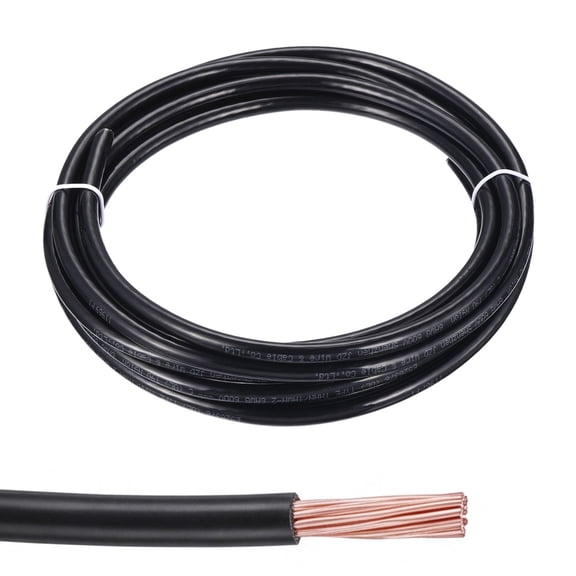 Uxcell THHN Wire 6 AWG Single Bare Stranded Copper 10ft 600V White Single Bare Stranded Copper, with Nylon Jacket and Insulation, for Building Wiring Lighting Circuits