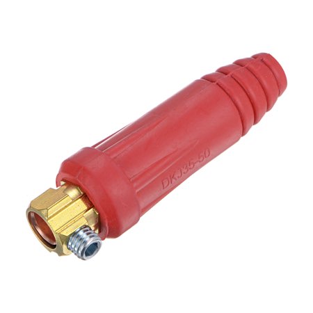 Uxcell TIG Welding Cable Panel Connector Plug Quick Fitting DKJ 3550, Red