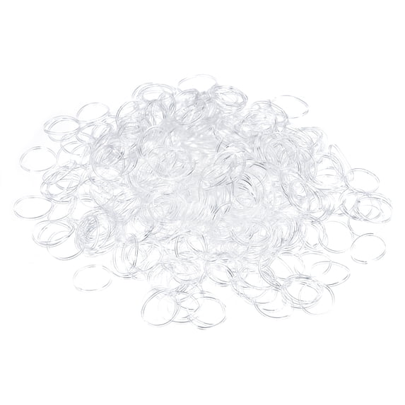 Uxcell TPU Rubber Band Stretchable Rubber Elastic Band Transparent 0.63inch Dia for Home Office, Pack of 1400
